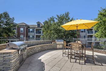 Poolside grilling station